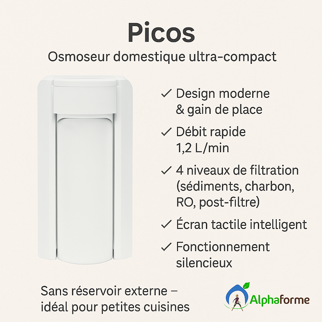 Picos – Osmoseur domestique compact et moderne
