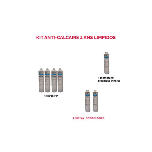 LIMPIDOS anti-calcaire Kit d'entretien complet pour 2 ans