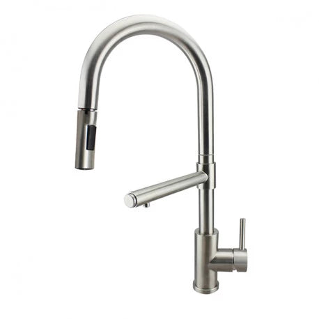 ROBINET 3 VOIES À DOUCHETTE INOX