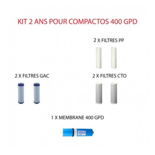 Kit d'entretien 2 ans pour AlphaCompactos 400 GPD
